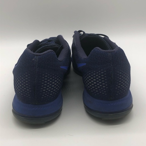 Nike Zoom All Out Flyknit Shoes Men's 12.5 Blue Lace Up Sneakers - Picture 5 of 9